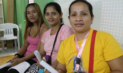Lerma Romero, Pamela Dela Peña, and Magdalena Gagate are beneficiaries of a Samaritan's Purse food program in the Philippines